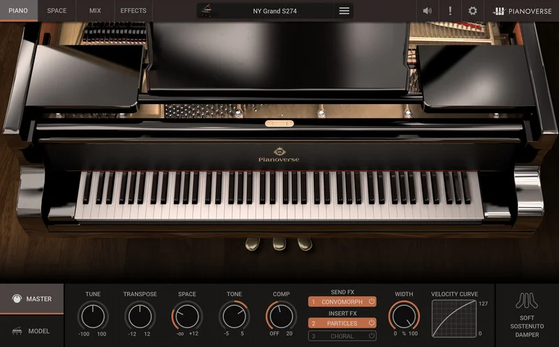 IK-Multimedia Pianoverse - NY Grand S274 interface