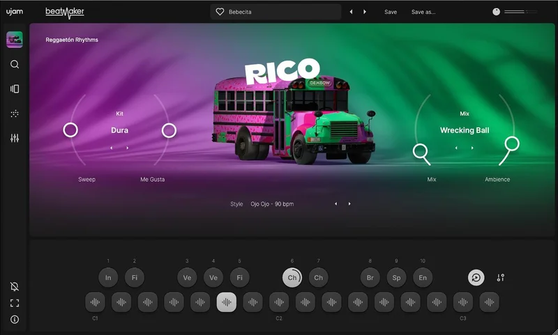UJAM Rico interface