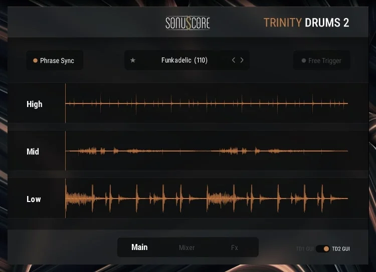 Sonuscore Trinity Drums 2 interface