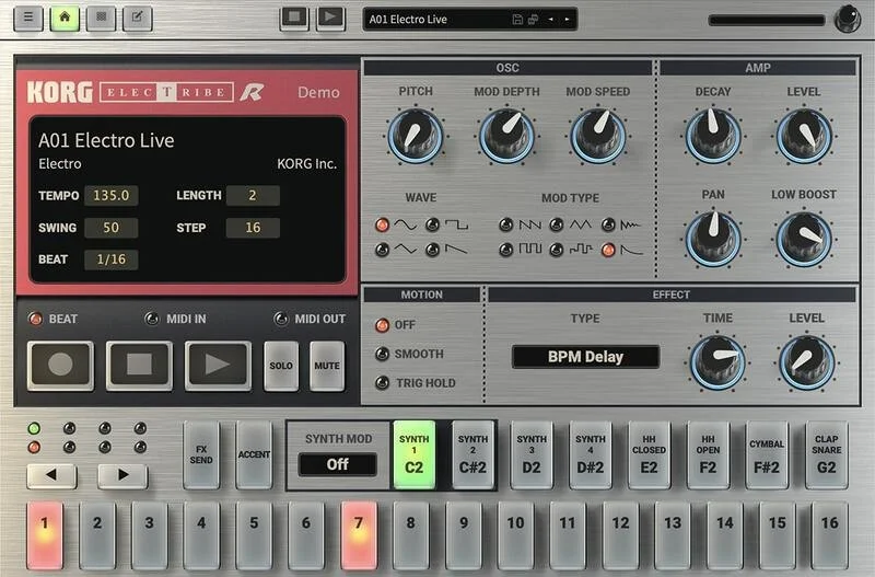KORG ELECTRIBE-R interface