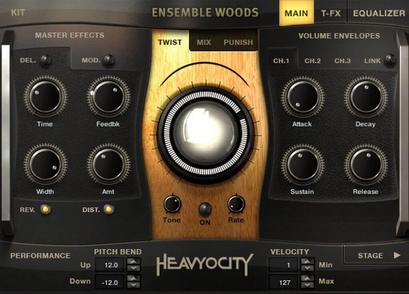 Heavyocity Ensemble Woods Collection interface