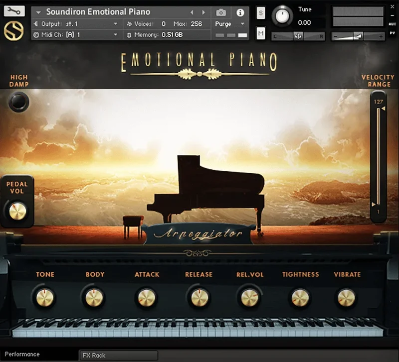 Soundiron Emotional Piano interface