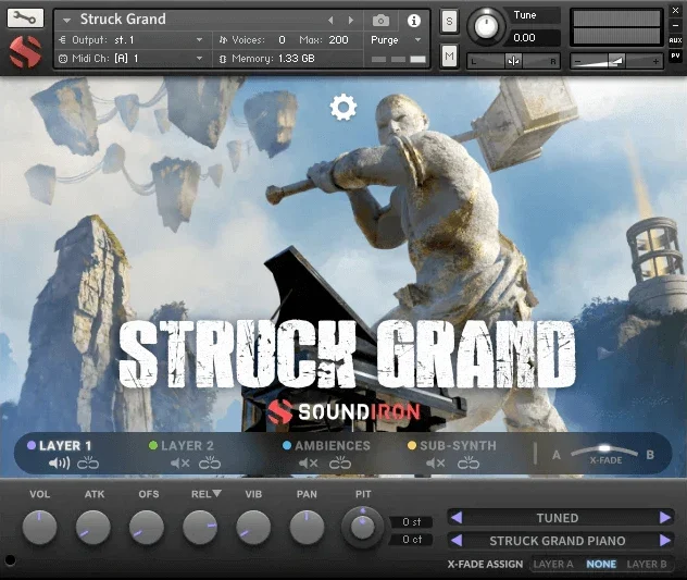 Soundiron Struck Grand Piano interface