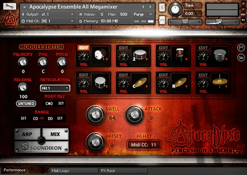 Soundiron Drum Bundle interface