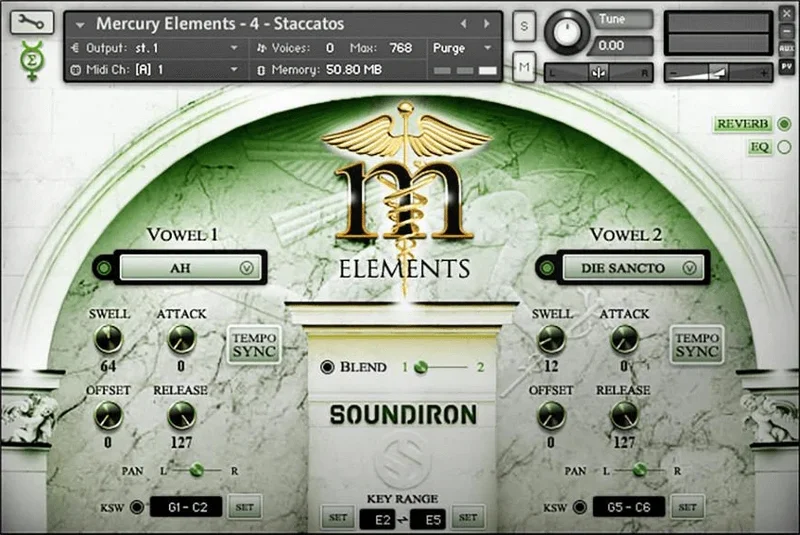 Soundiron Mercury Boys' Choir Elements interface