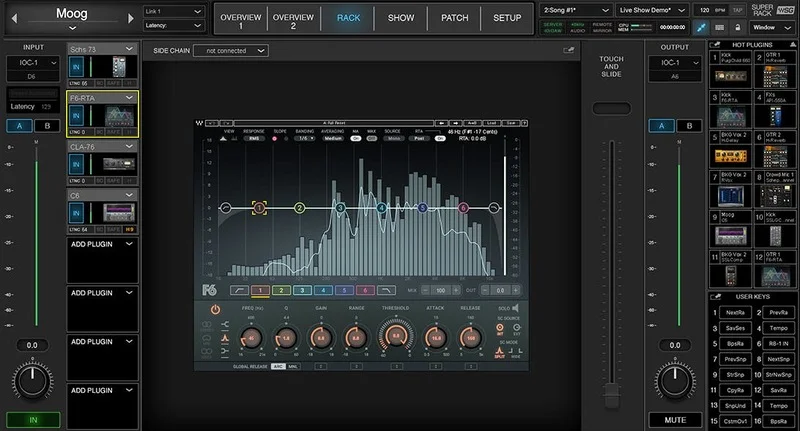 Waves SuperRack SoundGrid interface