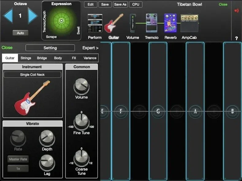 moForte GeoShred Studio for Mac interface