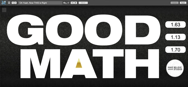 Metric Halo x Make Believe Studios Good Math interface