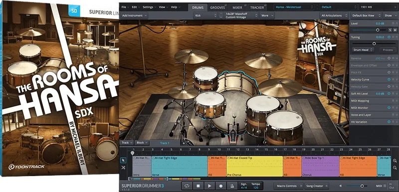 Toontrack SDX The Rooms of Hansa interface