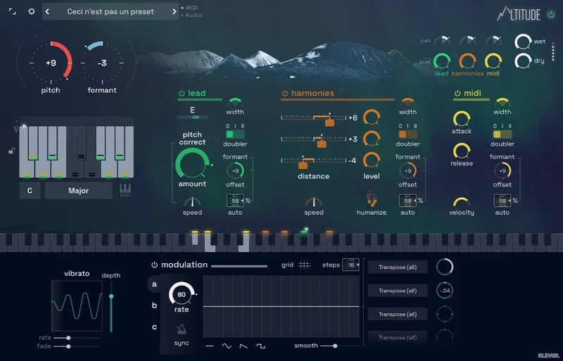 Klevgrand Altitude interface