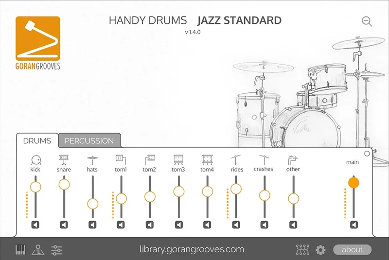 GoranGrooves - Handy Drums JAZZ STANDARD interface