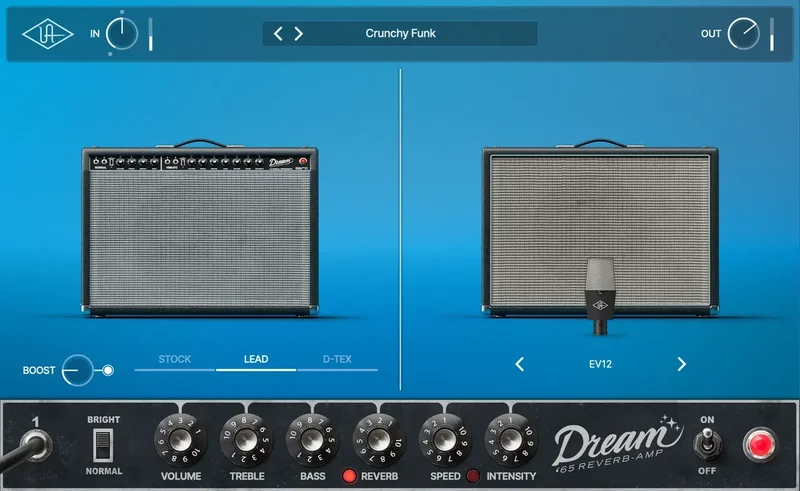 Universal Audio UAD Dream '65 Reverb Amplifier interface