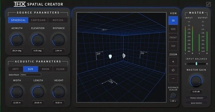 THX Spatial Creator interface