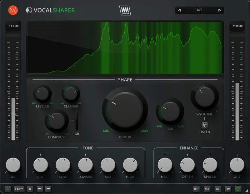 W. A. Production VocalShaper interface