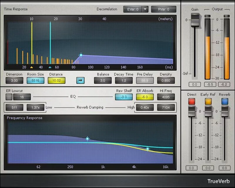 Waves TrueVerb interface
