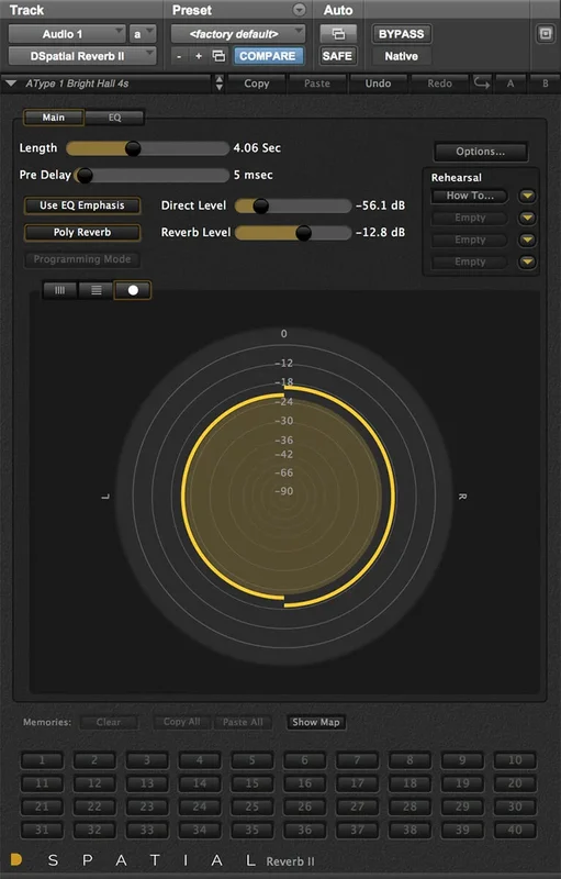 DSpatial Reverb II interface