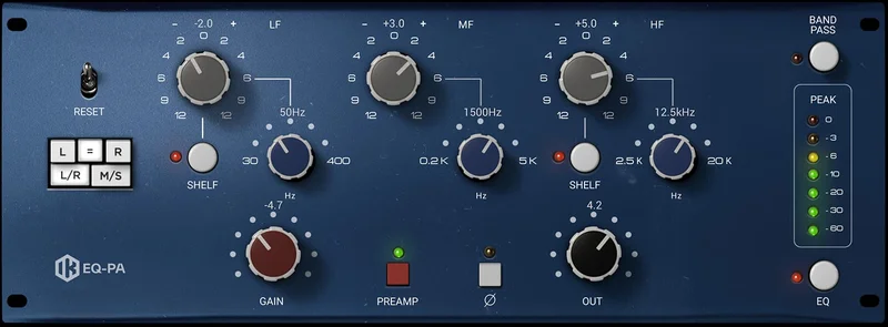 IK Multimedia EQ PA interface