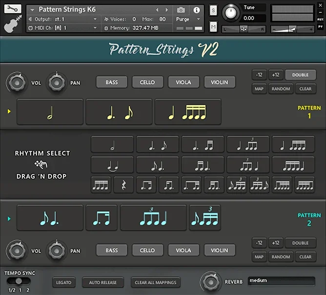 Osterhouse Sounds Pattern Strings interface