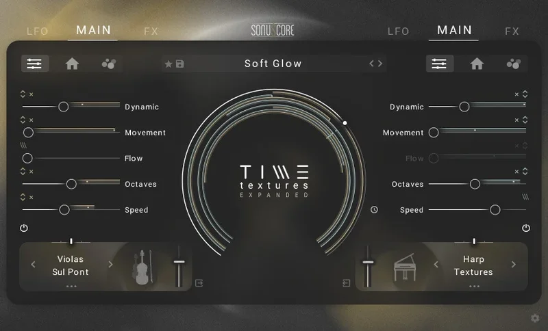SonuScore Time Textures Expanded - Upgrade interface