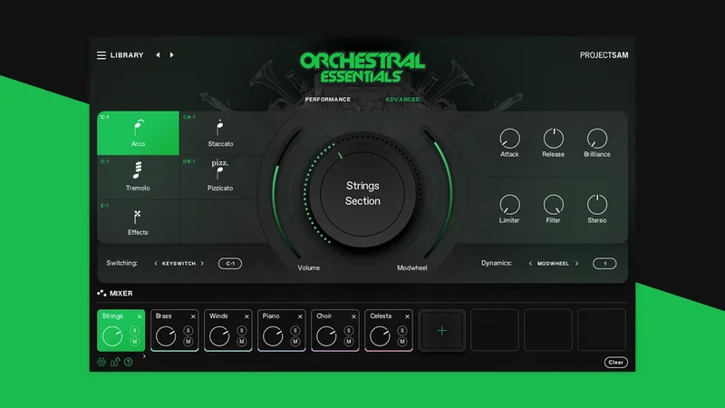 ProjectSAM Orchestral Essentials interface