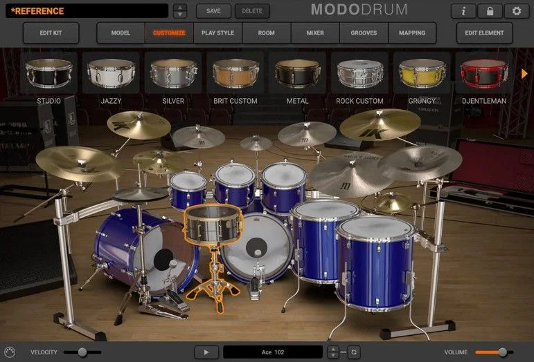 IK Multimedia MODO DRUM Kit - Reference interface