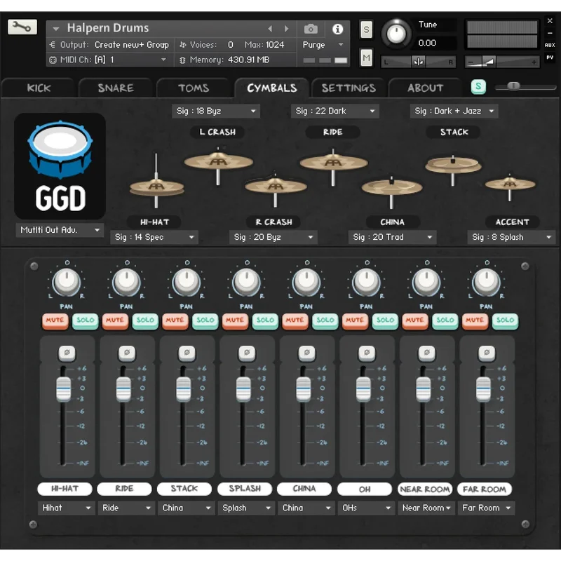 GGD Matt Halpern Signature Pack interface