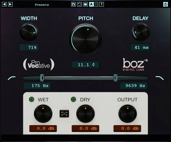 Boz Digital Labs ProVocative interface