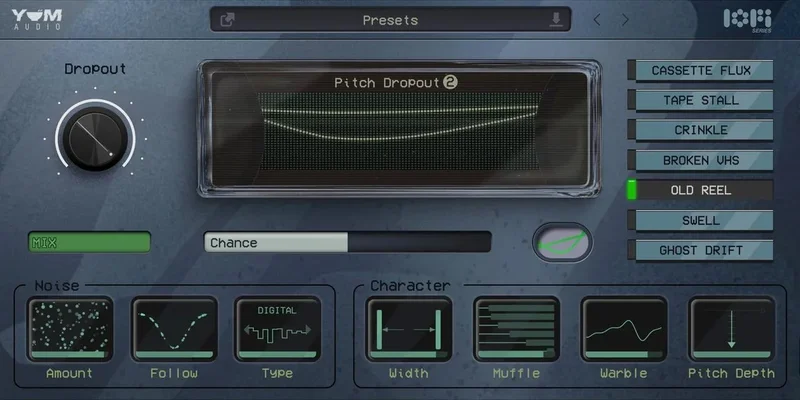 Yum Audio LoFi Pitch Dropout 2 interface