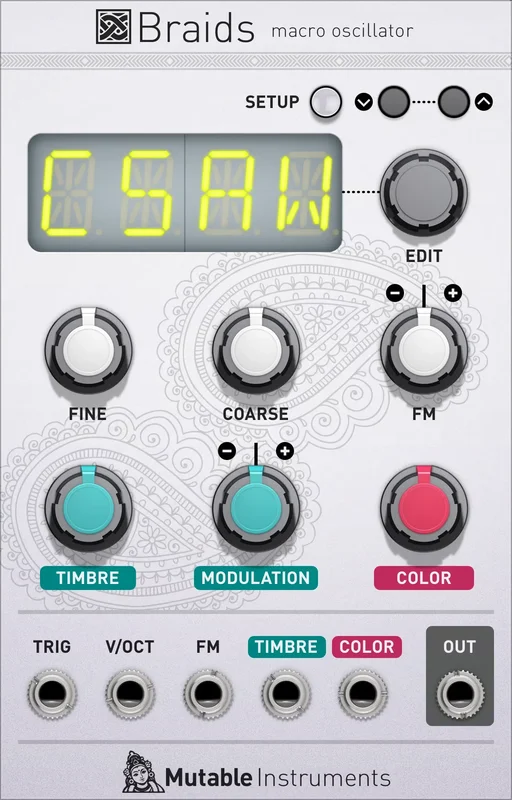 Softube Mutable Instruments Braids interface
