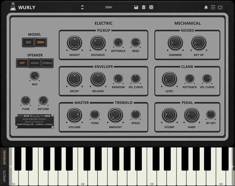 AudioThing Wurly interface