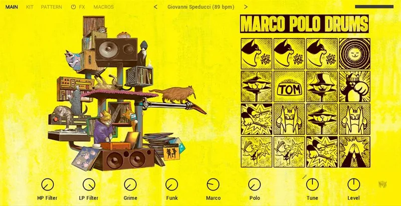 Native Instruments Marco Polo Drums interface