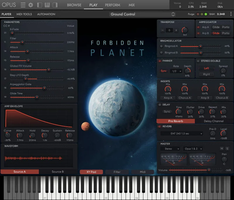 EastWest Sounds Forbidden Planet interface