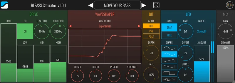 BLEASS Saturator interface