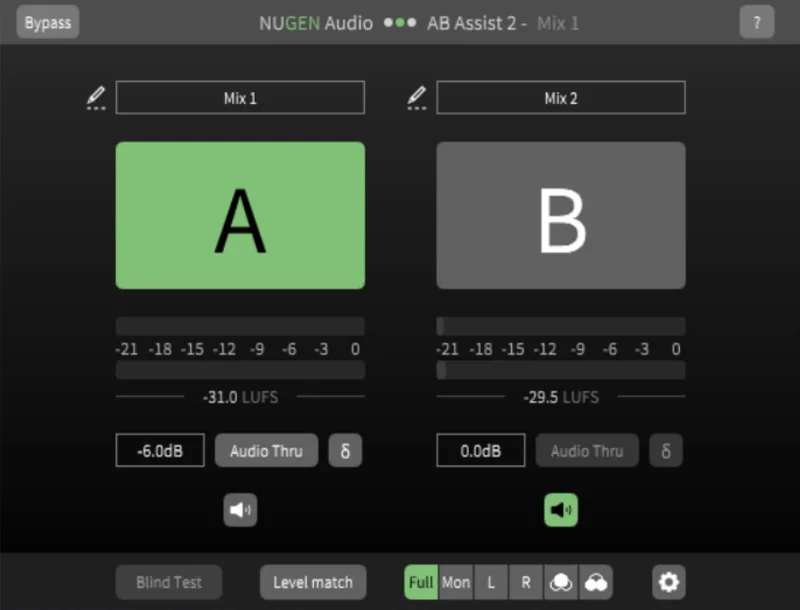 NUGEN Audio AB Assist 2 Upgrade from AB Assist 1 interface