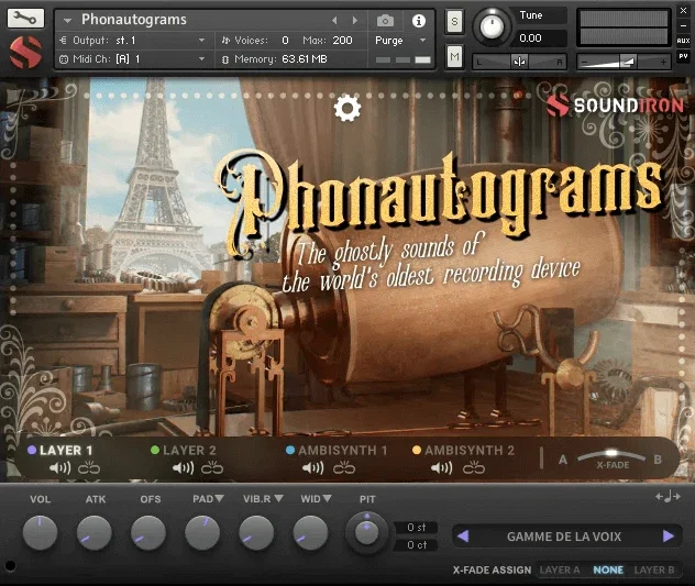 Soundiron Phonautograms 3.0 interface