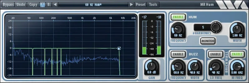 Wave Arts MR Hum interface