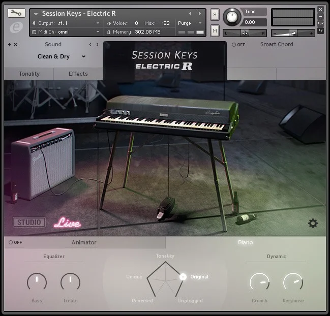 e-instruments Session Keys Electric R interface
