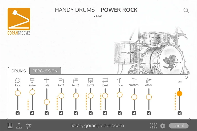 GoranGrooves - Handy Drums POWER ROCK interface