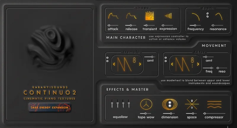 Karanyi Sounds Continuo 2 Expansion: Dark Energy interface