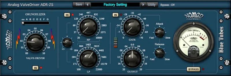Nomad Factory Blue Tubes Valve Driver ADR2S interface