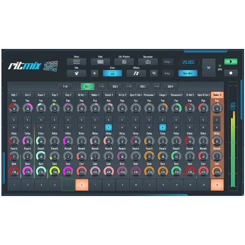 SoundBridge RitMix: Drum Machine interface