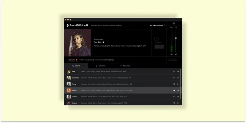 Sonarworks SoundID VoiceAI Large Token Pack interface
