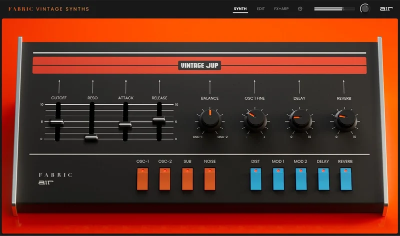 AIR Music Technology Fabric Vintage Jup interface