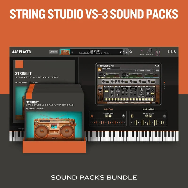 AAS String Studio VS-3 + Packs Bundle interface