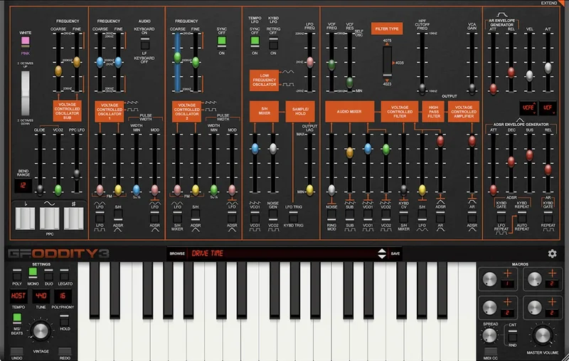 GForce Oddity3 interface