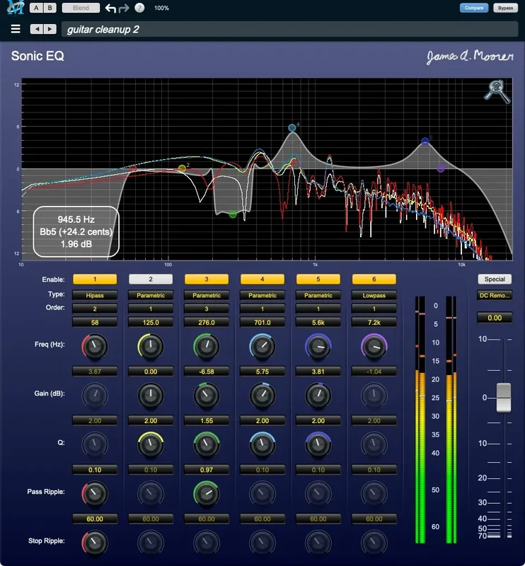 Metric Halo Sonic EQ interface