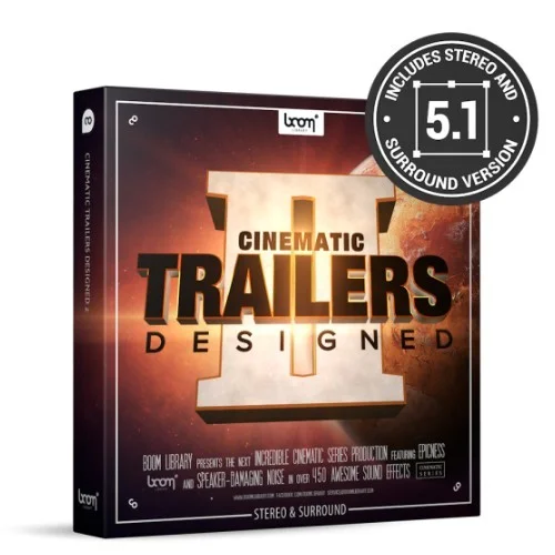 BOOM Library Cinematic Trailers - Designed 2 Stereo + Surround interface