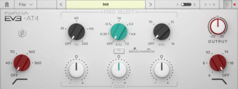 Kuassa EVE-AT4 Equalizer interface
