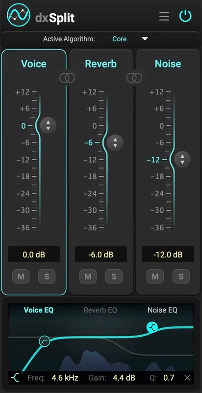 Accentize dxSplit interface