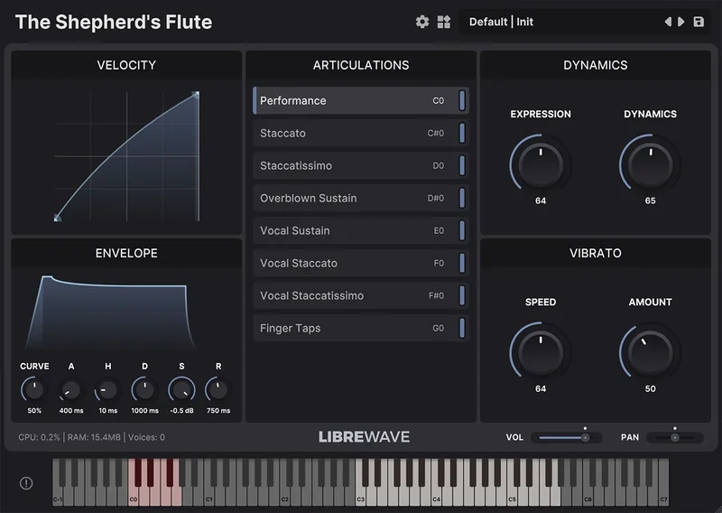 Libre Wave The Shepherd's Flute interface